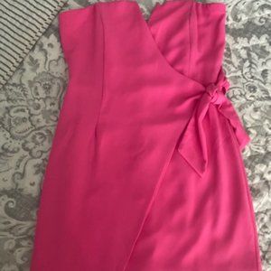 Strapless Hot Pink Dress - DO+BE